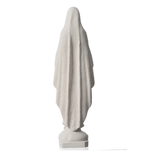 Nossa Senhora de Lourdes 50 cm mármore branco 8
