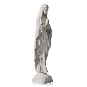 Our Lady of Lourdes statue in reconstituted Carrara marble, 19.5 inches