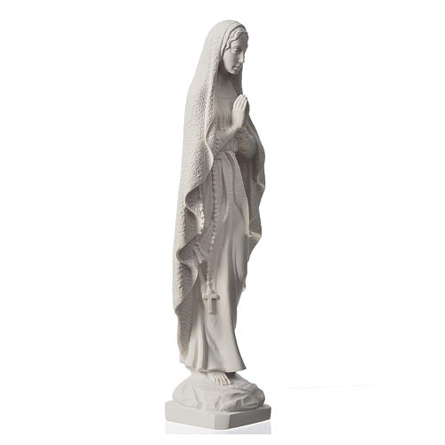 Our Lady of Lourdes statue in reconstituted Carrara marble, 19.5 inches 2