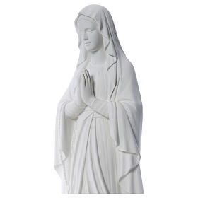 Statue Notre Dame de Lourdes poudre de marbre 100 cm