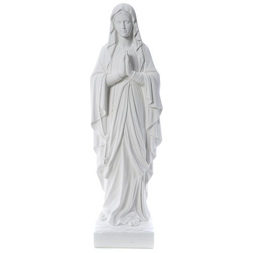 Statue Notre Dame de Lourdes poudre de marbre 100 cm 1