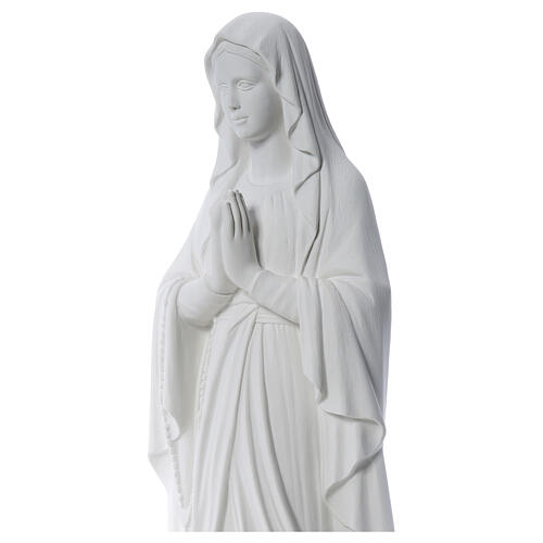 Statue Notre Dame de Lourdes poudre de marbre 100 cm 2