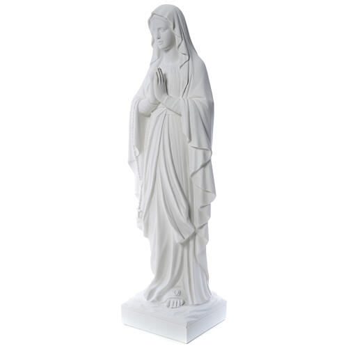 Statue Notre Dame de Lourdes poudre de marbre 100 cm 3