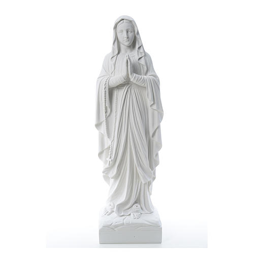 Our Lady of Lourdes, reconstituted Carrara marble statue 60-85 cm 1
