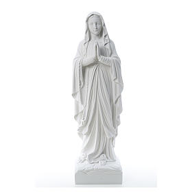 Statue Notre Dame de Lourdes marbre blanc 60-85 cm