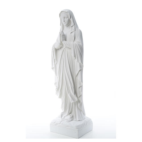 Statue Notre Dame de Lourdes marbre blanc 60-85 cm 6