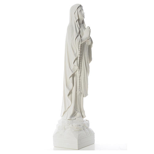 Virgen de Lourdes 70cm polvo de mármol blanco 4