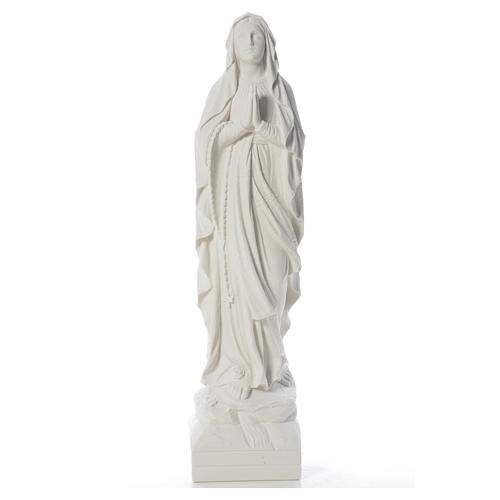 Notre Dame de Lourdes marbre blanc 70 cm 5