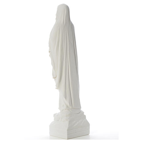 Notre Dame de Lourdes marbre blanc 70 cm 7