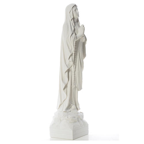 Notre Dame de Lourdes marbre blanc 70 cm 8