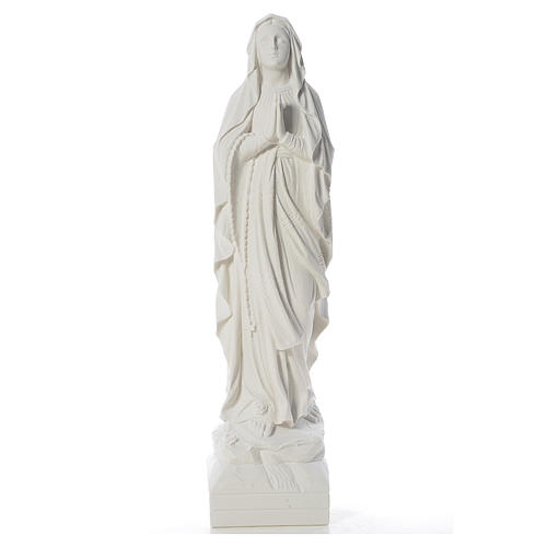 Notre Dame de Lourdes marbre blanc 70 cm 1