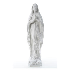 Our Lady of Lourdes statue in reconstituted Carrara marble, 80cm