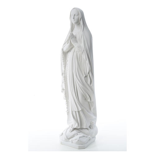 Our Lady of Lourdes statue in reconstituted Carrara marble, 80cm 6