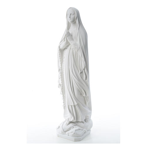 Our Lady of Lourdes statue in reconstituted Carrara marble, 80cm 2