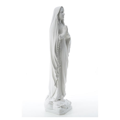 Notre Dame de Lourdes marbre blanc 80 cm 4