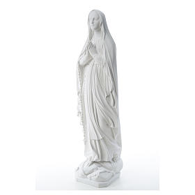 Our Lady of Lourdes statue in reconstituted Carrara marble, 80cm