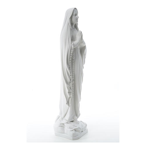 Our Lady of Lourdes statue in reconstituted Carrara marble, 80cm 8