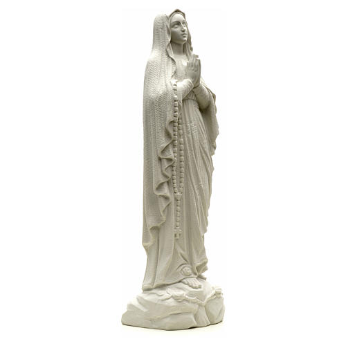 Our Lady of Lourdes statue in reconstituted Carrara marble, 50cm 8