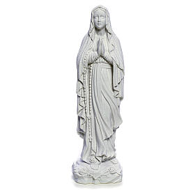 Madonna di Lourdes 40 cm, statua marmo bianco