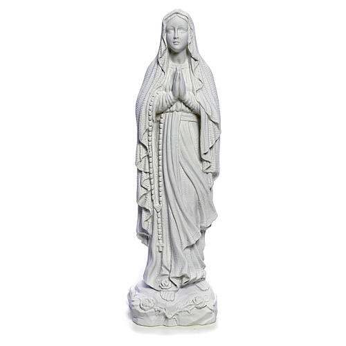 Nossa Senhora Lourdes 40 cm imagem mármore branco 1