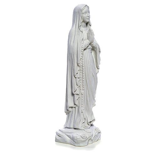 Nossa Senhora Lourdes 40 cm imagem mármore branco 4