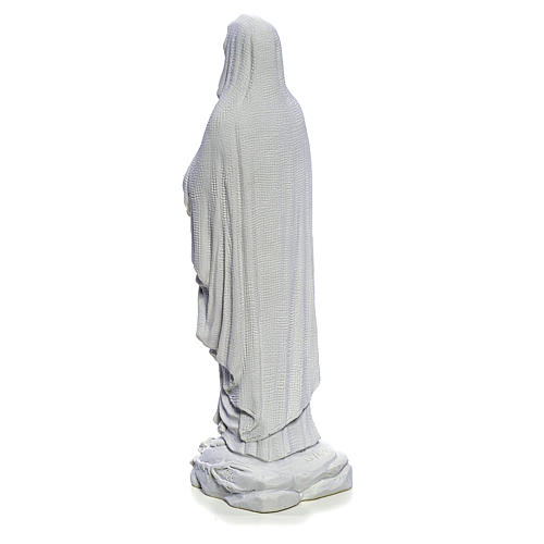 Our Lady of Lourdes, 40cm statue in reconstituted Carrara marble 3