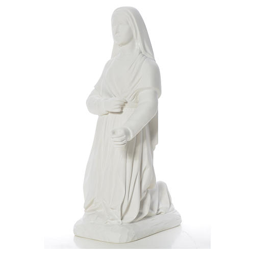 Saint Bernadette statue in reconstituted carrara marble, 63 cm 6