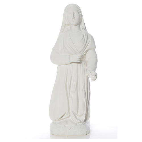 Estatua de Santa Bernadette 63 cm mármol blanco 5