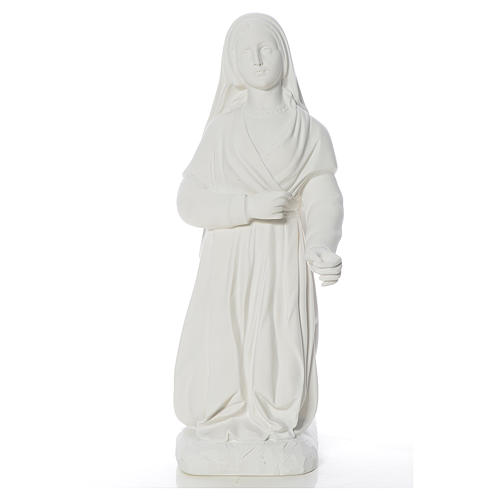 Estatua de Santa Bernadette 63 cm mármol blanco 1