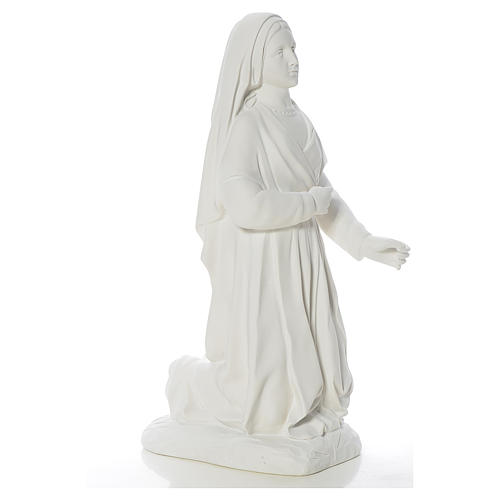Estatua de Santa Bernadette 63 cm mármol blanco 4