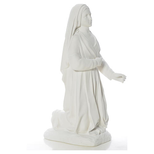 Saint Bernadette statue in reconstituted carrara marble, 63 cm 8