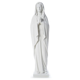 Our Lady stylized statue in reconstituted carrara marble, 80 cm