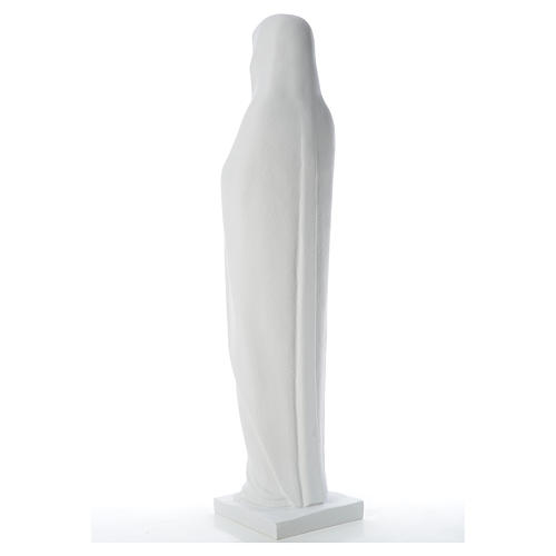 Our Lady stylized statue in reconstituted carrara marble, 80 cm 7