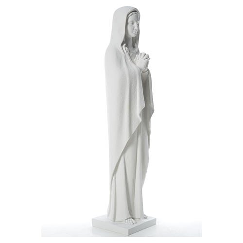 Our Lady stylized statue in reconstituted carrara marble, 80 cm 8