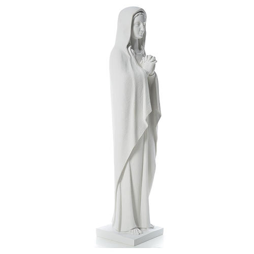 Our Lady stylized statue in reconstituted carrara marble, 80 cm 2