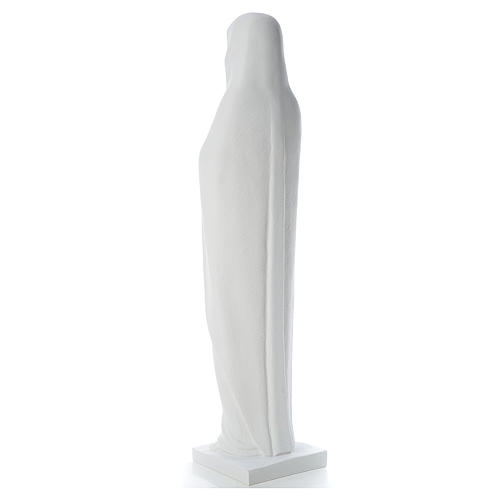 Statue Vierge Marie stylisée marbre blanc 80 cm 4
