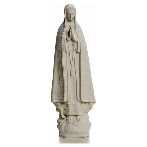 Madonna di Fatima 25 cm marmo bianco 4
