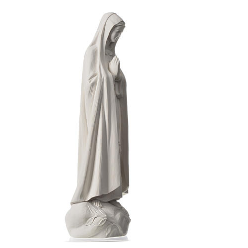 Virgen de Fátima 60 cm polvo de mármol blanco 3