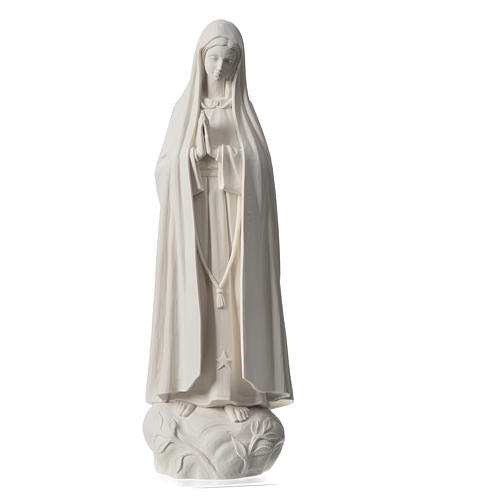 Madonna Fatima 60 cm polvere di marmo bianco 5