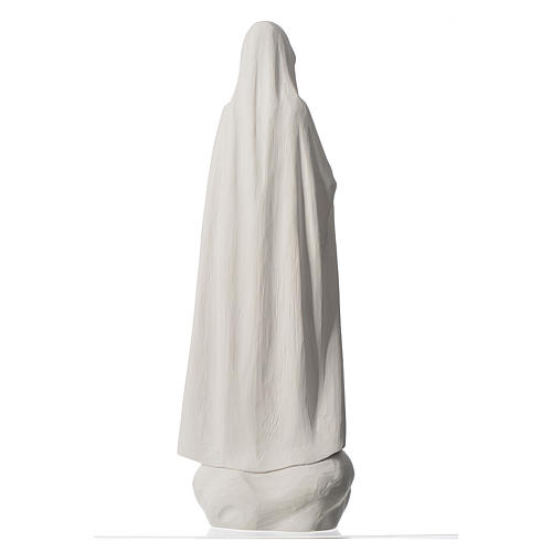 Madonna Fatima 60 cm polvere di marmo bianco 4