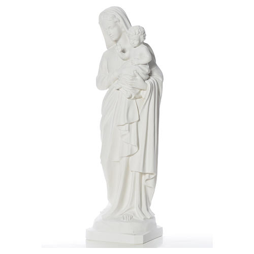 Statue Vierge à l'enfant poudre de marbre 100 cm 7