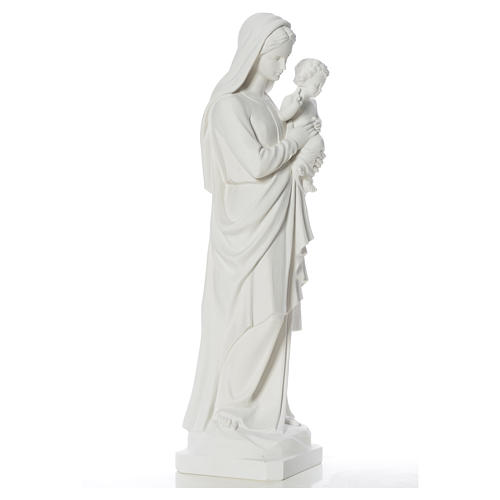 Statue Vierge à l'enfant poudre de marbre 100 cm 9