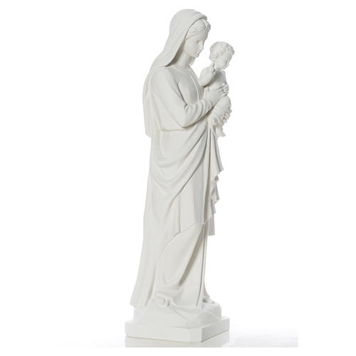Statue Vierge à l'enfant poudre de marbre 100 cm 2