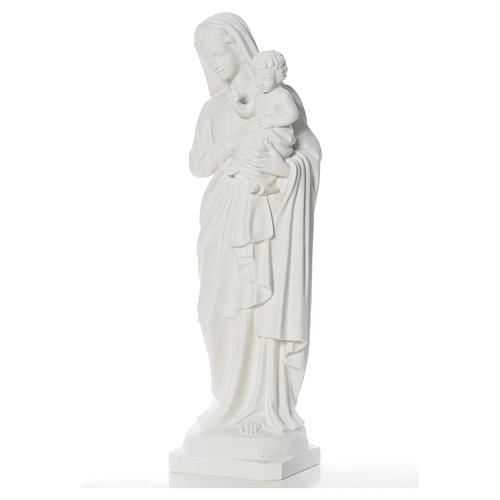 Statue Vierge à l'enfant poudre de marbre 100 cm 3