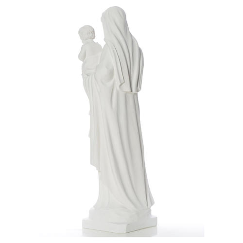 Statue Vierge à l'enfant poudre de marbre 100 cm 4