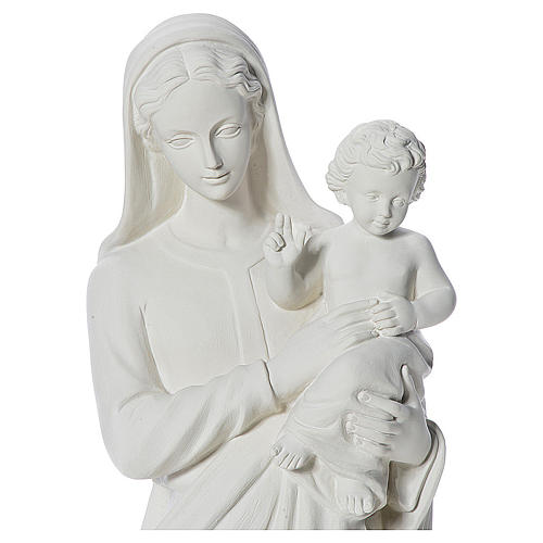 Statue Vierge à l'enfant poudre de marbre 100 cm 5