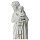 Virgin Mary and baby Jesus in reconstituted Carrara Marble, 85cm s2