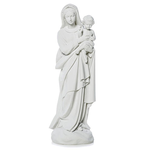 Vierge à l'enfant poudre de marbre 60 cm 1