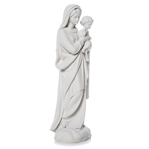 Vierge à l'enfant poudre de marbre 60 cm 2