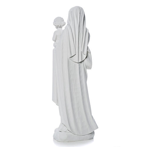 Vierge à l'enfant poudre de marbre 60 cm 4